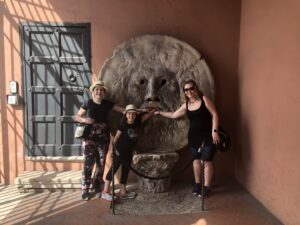 Gluten-Free Traveling Trio Family in Rome by Mouth of Truth