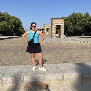 Traveling Trio Family exploring Madrid, Spain