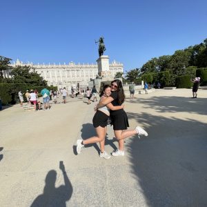 Traveling Trio Family exploring Madrid, Spain