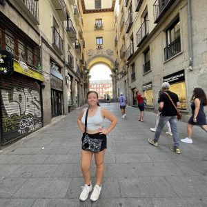 Traveling Trio Family exploring Madrid, Spain