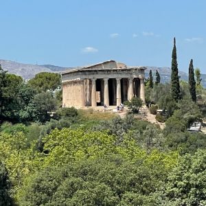 Traveling Trio Family exploring Athens, Greece