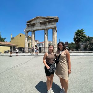 Traveling Trio Family exploring Athens, Greece