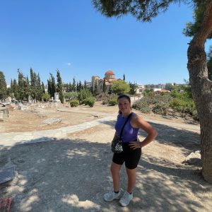 Traveling Trio Family exploring Athens, Greece