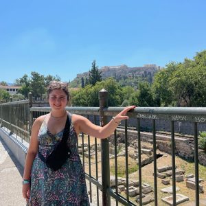 View of Acropolis from the distance, Athens, Greece