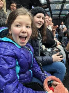 Gluten-Free Traveling Trio Family in New York city exploring on a bus