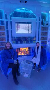 Gluten-free Traveling Family Trio enjoying a mocktail at minus5 ICEBAR in Venetian, Las Vegas, Nevada