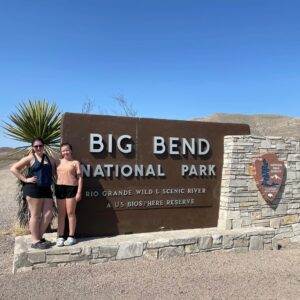 Gluten-Free Traveling Trio Family taking a picture in Big Bend National Park, Texas