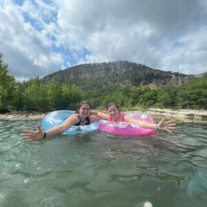 Gluten-Free Traveling Trio Family taking a picture in Garner State Park, Texas