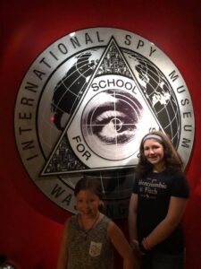 Gluten-Free Traveling Trio Family in Washington D.C. in the International Spy Museum