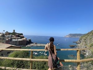 Admiring Italian coast