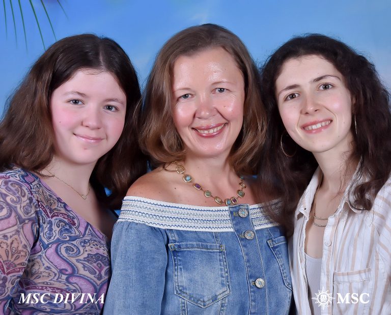 Traveling Trio Family on a cruise