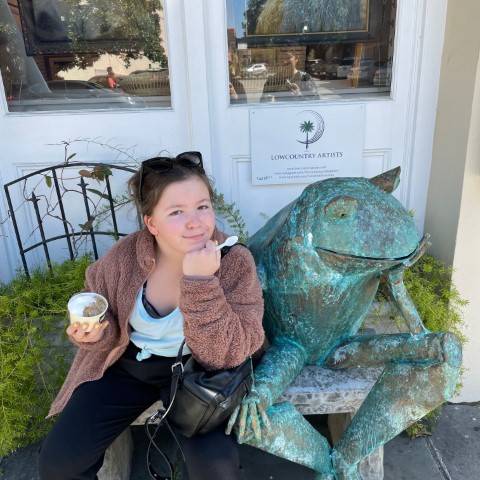 Our visit to South Carolina, enjoying ice cream in Charlestown. 